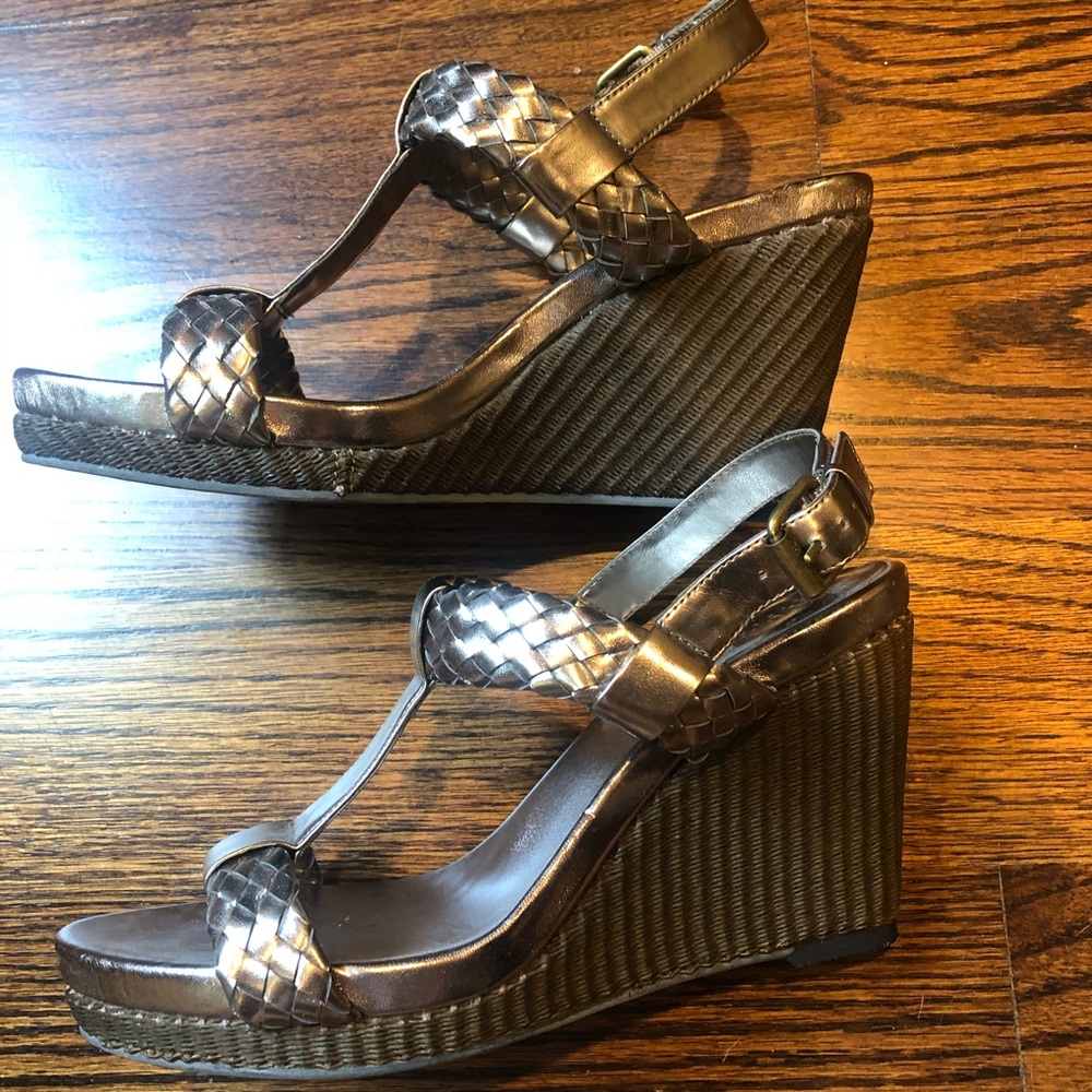 Lauren Ralph Lauren Silver Wedges